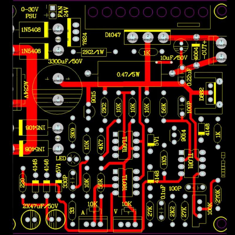 0-30V Red 2mA-3A Continuously Adjustable DC Regulated Power Supply DIY Kit for school education lab DIY Kit