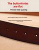 Men's Retro Smooth Buckle Belt - Large Size Genuine Leather Cowhide with Letter V Design