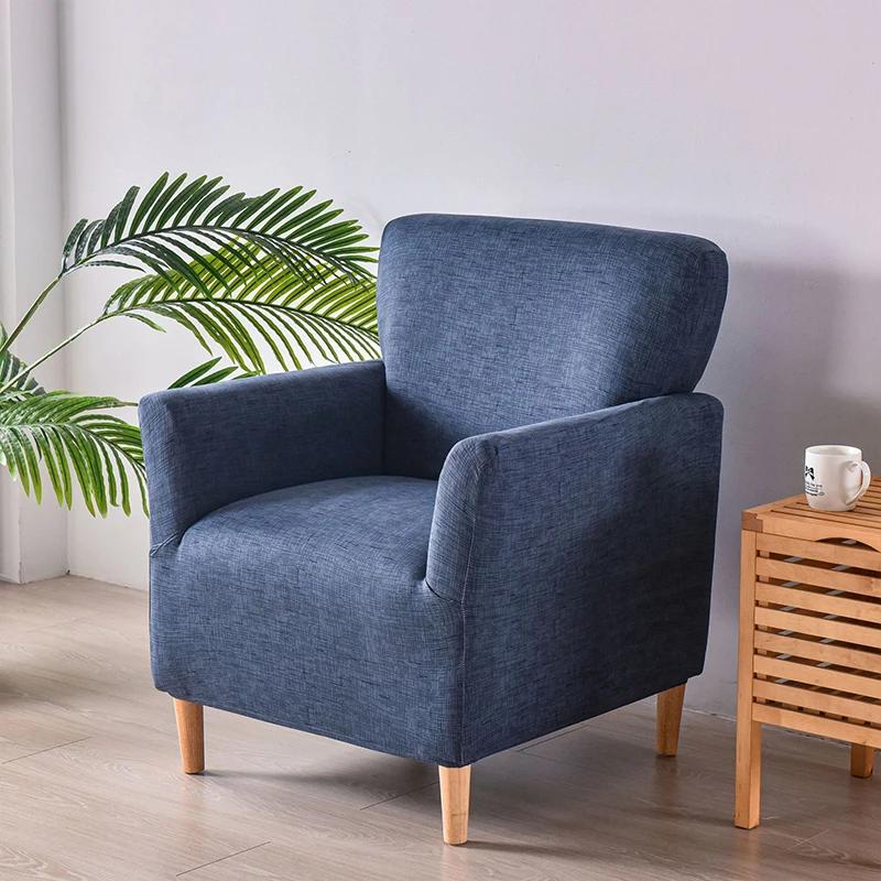 Stretch Single Seat Sofa Covers for Living Room Elastic Club Tub Chair Cover Armchair Couch Cover Furniture Protector Slipcovers