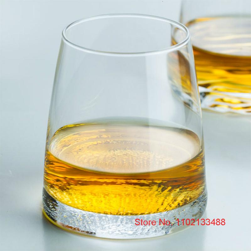 375ml Clear Distant Mountain Whiskey Rock Glass Old Fashioned Kiriko Crystal Wine Glasses Artistic Chivas XO Whisky Tasting Cup