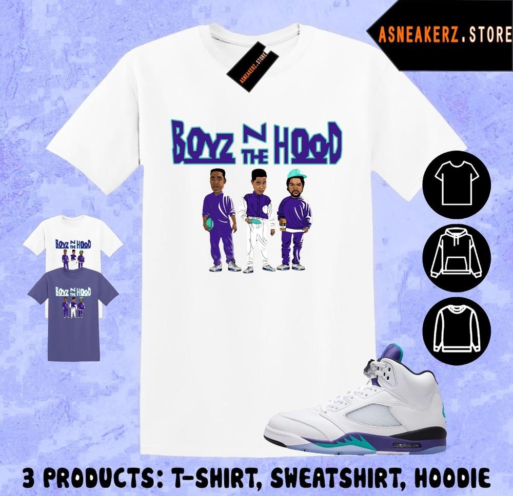Tee Shirt Matching AJ 5 Grape 2025 To Match Sneaker Sneakerhead Boyz T-Shirt Unisex T-Shirt S