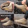 Oulylan Male Wear Resistant Safety Footwear Non-slip Puncture Proof Work Shoes Steel Toe Anti Smash Labor Boots for Worker
