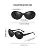 1 pièce Lunettes de Mode Personnalité Y2K à Monture Ovale en Plastique pour Hommes/Femmes Décoration pour Vacances en Plein Air Fête sur la Plage Festival de Musique