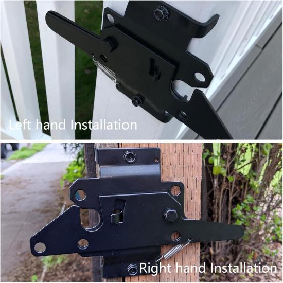 WellMade Heavy Duty Self-Locking Gate Latch for Wooden Fence, Post Mount Automatic Gravity Lever Door Latches for Garden Outdoor/Pool Gate, Metal