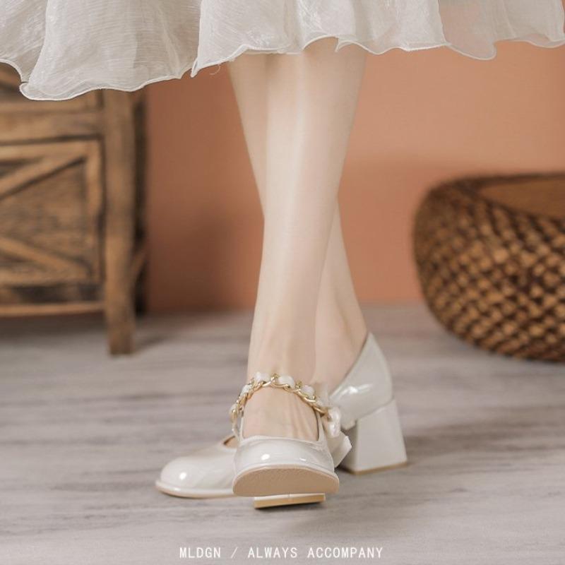Fashion French Ladies Mary Janes Shoes Luxury Brand Sexy High Heel Banquet Sandals Designer New Light Grace Party Shoes Pumps Shoe Mujer