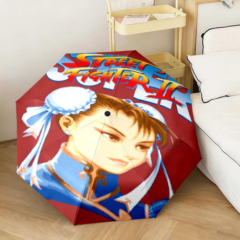 Super Street Fighter Automatic Umbrella - Suitable Travel Portable Umbrella Outdoor sun shading umbrella Suitable For All Seasons