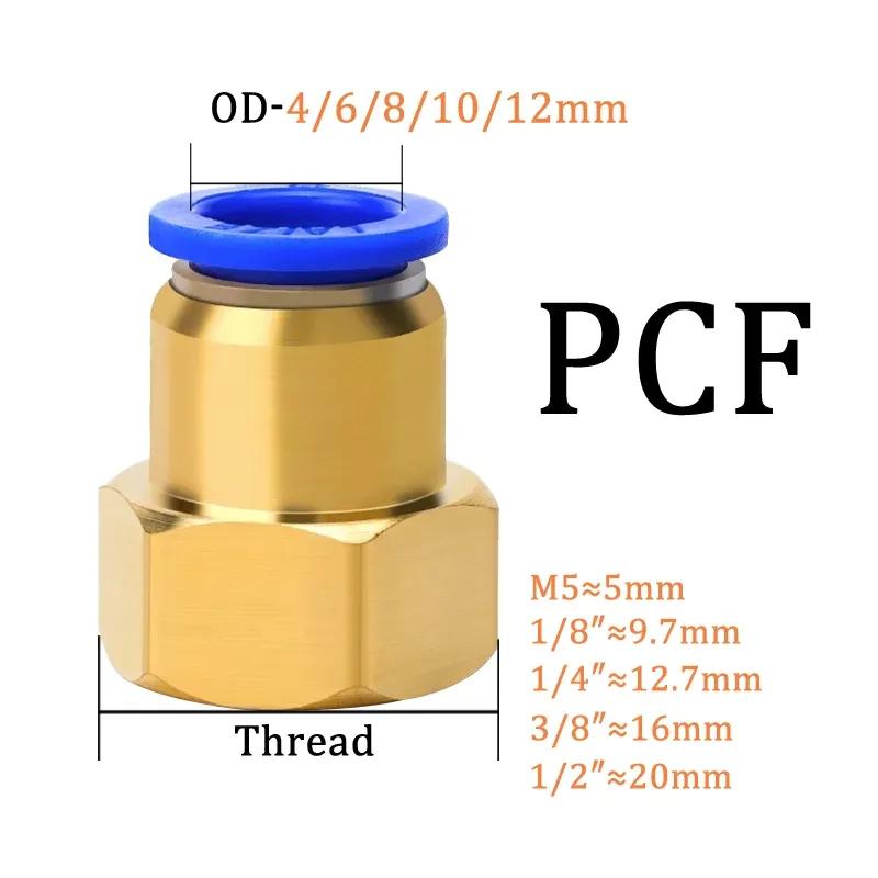 5 Stück 4mm 6mm 8mm Pneumatik-Luftfitting PL/PB/PC/PCF/SL Gewinde 1/8" 1/4 3/8 1/2 Gerade Schlauchfittings Rohr Schnellverbinder