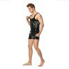 Men Leather Sexy Lingerie Bodysuits Camisoles Shorts Bodysuit Fetish   Sexy Costume Underwear One-pieces BDSM