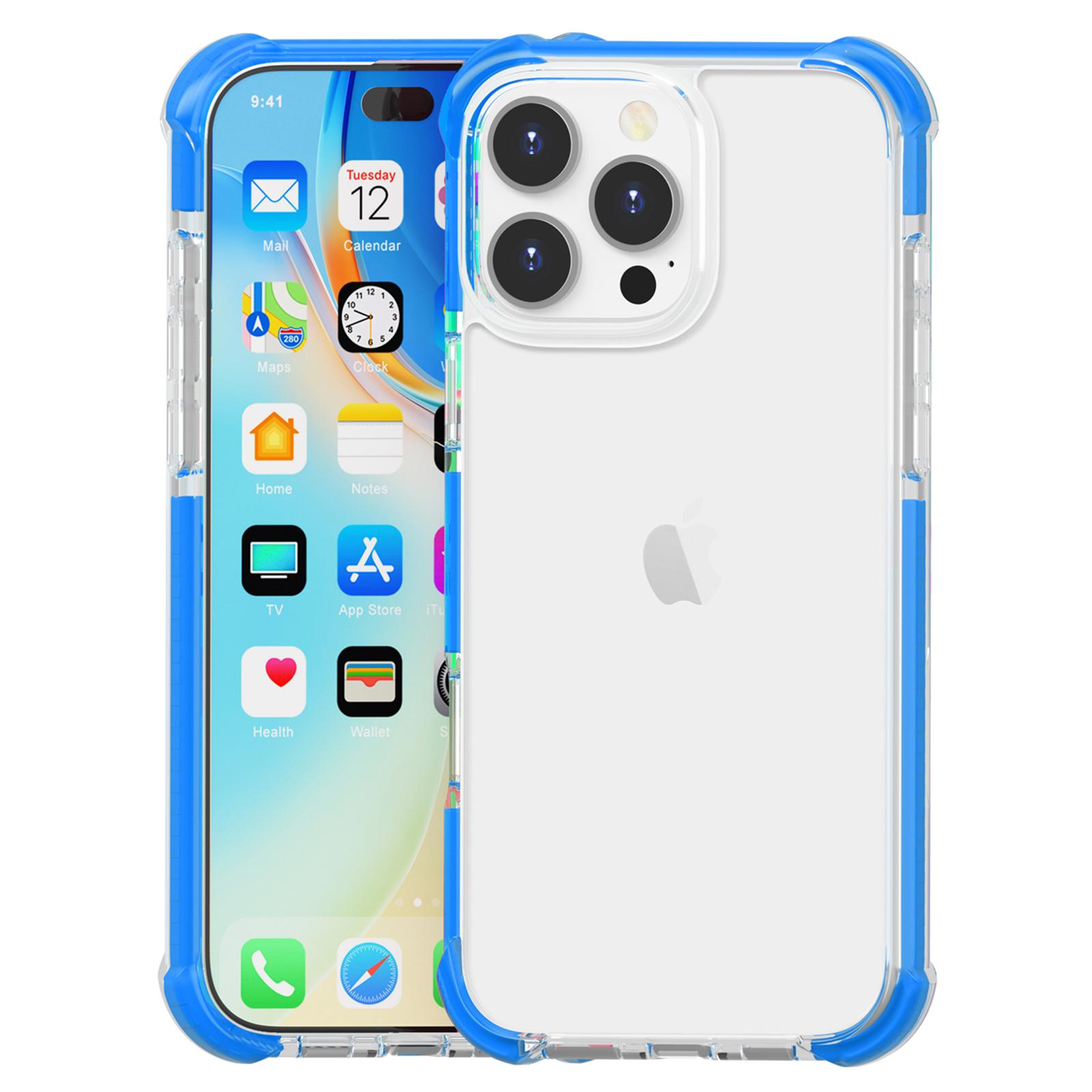 Для iPhone 16 Pro TPU+TPE+PC Чехол для телефона Прозрачный чехол для мобильного телефона D