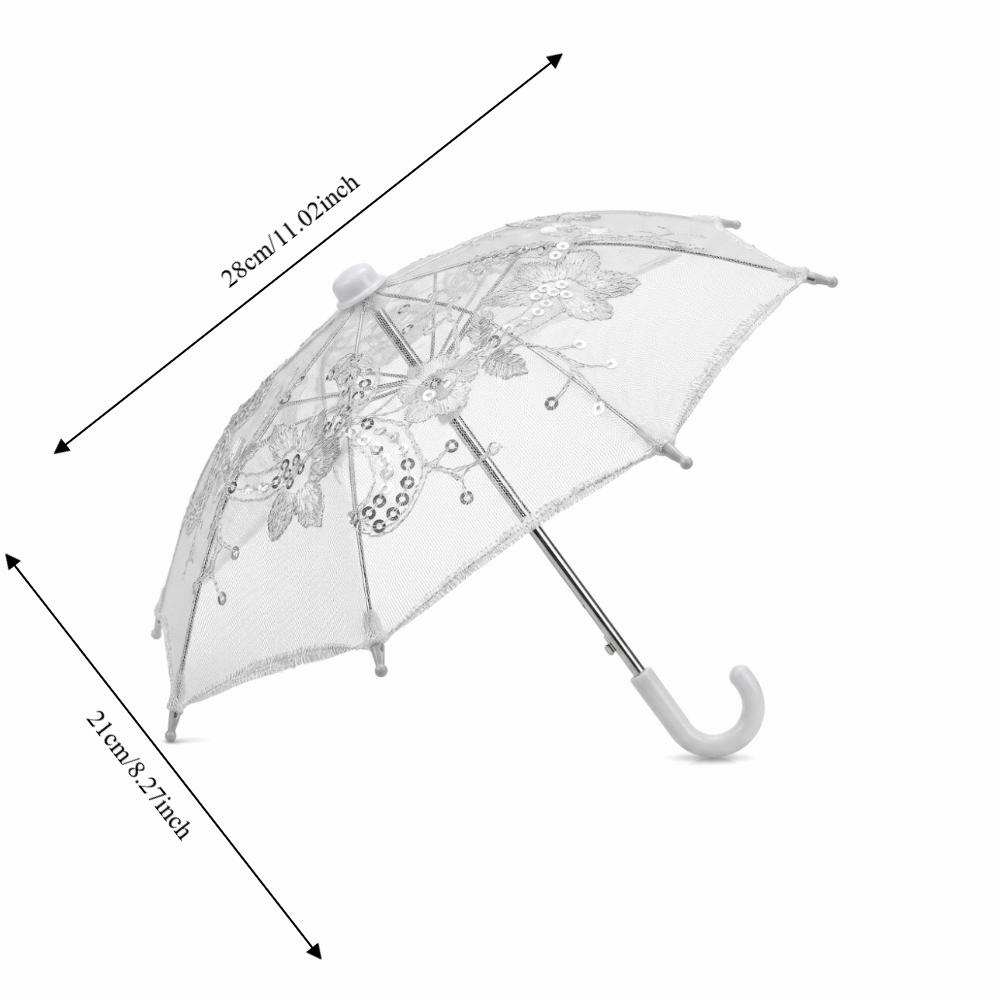 Wedding Decorative Lace Embroidered Umbrella DIY Sequin Umbrella Decorations  Home Decor