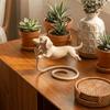 Plastic Floating Dachshund Figurine 3D Printed Dachshund Statue Sausage Dog Ornament  Study Decor