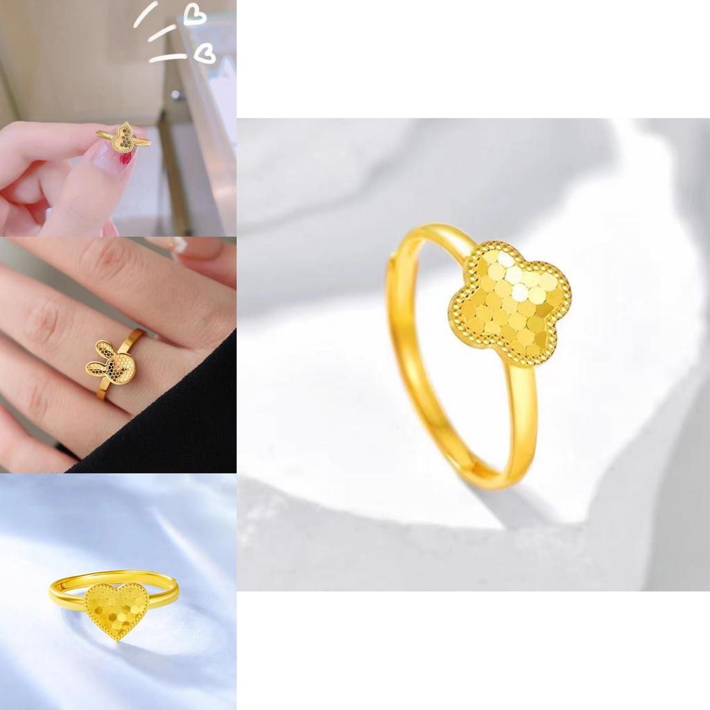 Exquisiter Fischschuppen-Waben-Herzring für Damen, gefertigt aus vergoldetem Kupfer