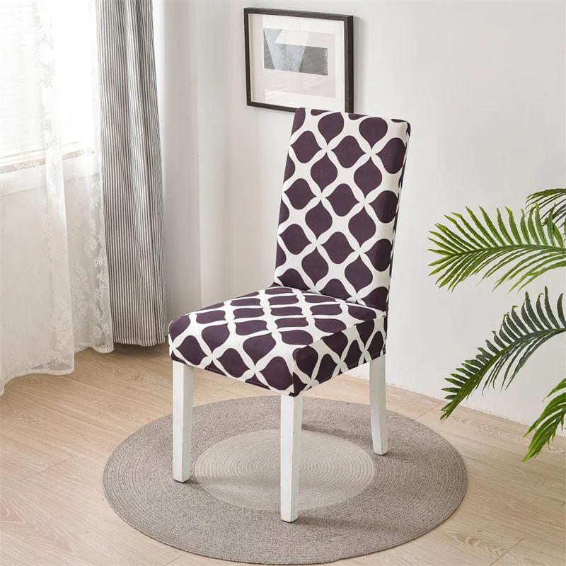 Stuhlhussen für Esszimmerstühle, elastisch, Blumenmuster, Stretch-Stühle, Schonbezüge, Sitzbezüge, Schutz, abnehmbar, für Hochzeit, Hotel, Küche