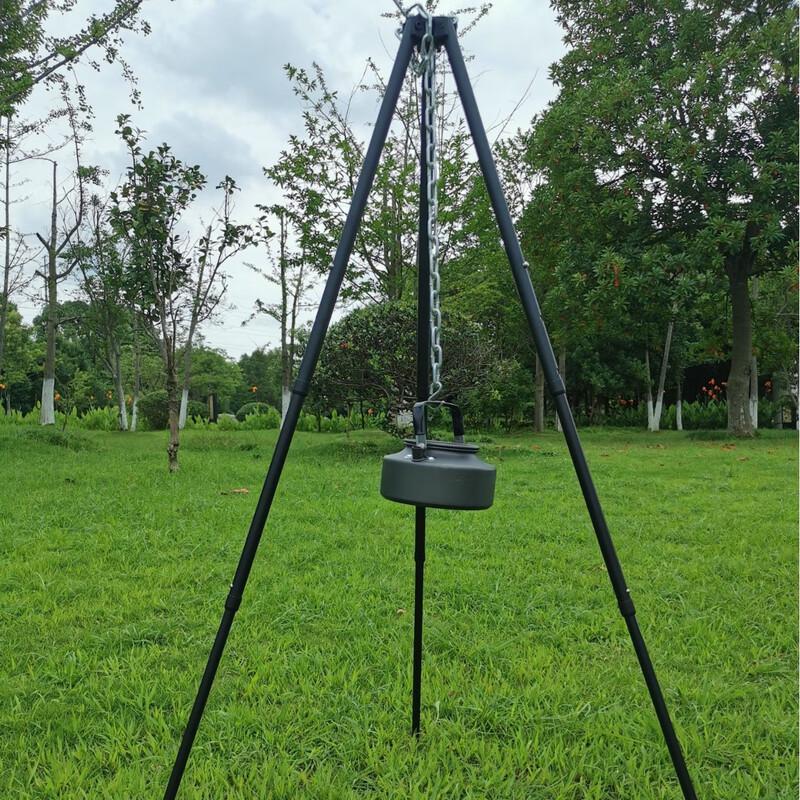 HJS AK-H09 Portable Outdoor Camping Tripod for Campfire Cooking