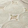 Embroidered Cotton Quilt Set 3PCS - King/Queen Size Solid Color Coverlet Lightweight Summer Bedspread Breathable Blanket for Bed