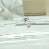 S925 Silver Dual Cubic Shine Huggie Earrings by Haniel – White, One-Touch Design, From Korea