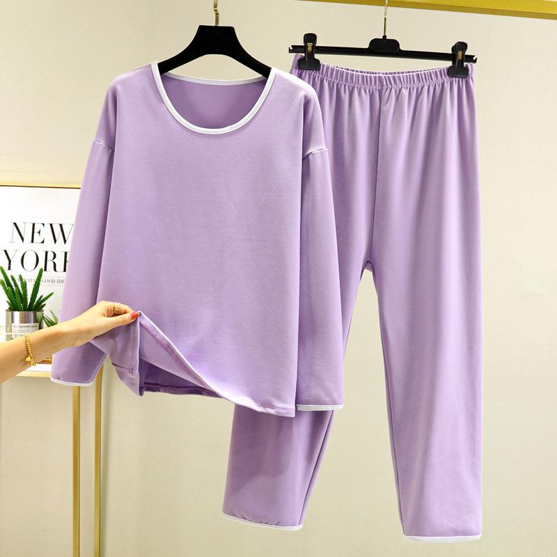 New Autumn and Winter Women's Warm Autumn Clothing Trousers Suit Pajamas Long Sleeves Trousers Home Clothes