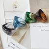 Anillos de Resina Acrílica Creativos de Moda Vintage Simples Geométricos Cuadrados para Mujeres Hombres Joyería