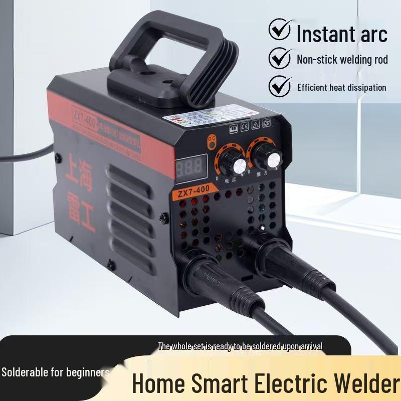 Dual Voltage 220V Portable Electric Welder - High Power, Pure Copper, 400A Manual Set