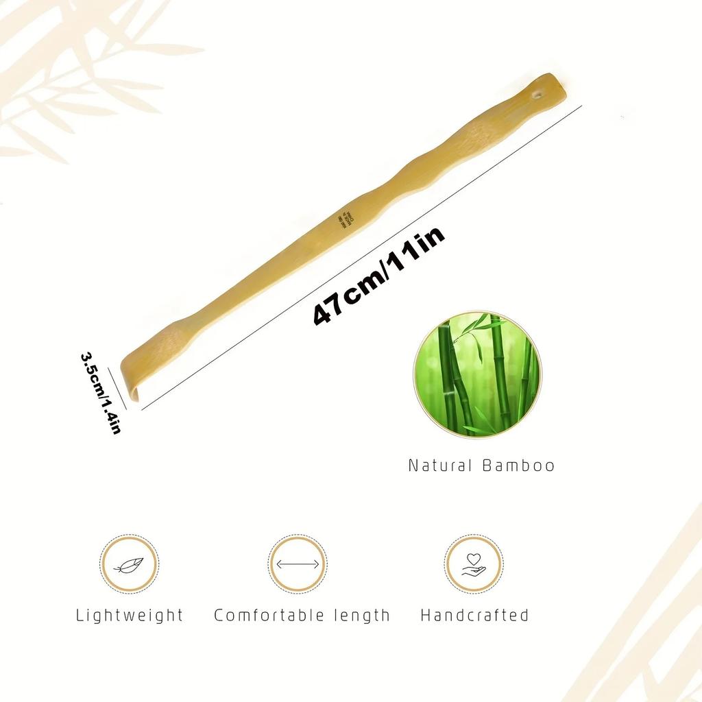 Gratte-dos en bambou, Gratte-dos 100% bambou naturel pour soulager les démangeaisons, Solide et robuste 17 pouces