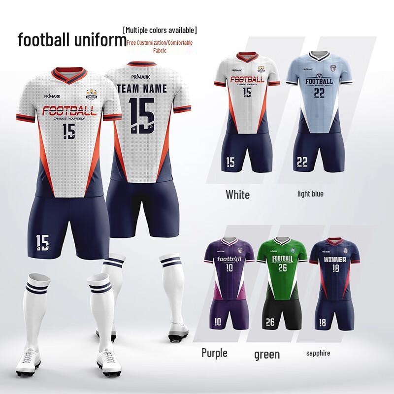Unisex Short Sleeve Soccer Uniform Set