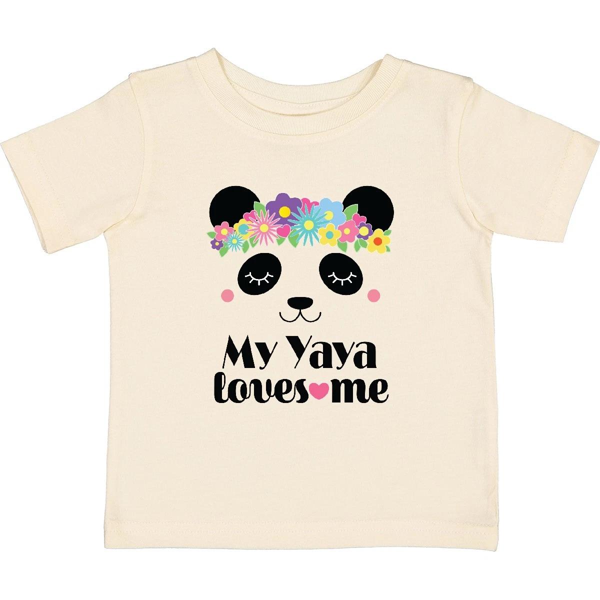 Inktastic My Yaya Loves Me Granddaughter Baby T-Shirt Grandkids Clothes Bear 130