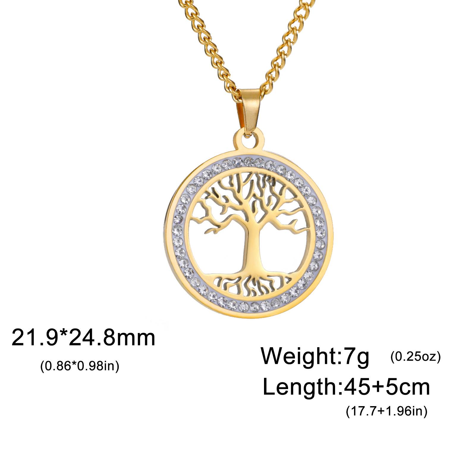 

Ожерелье «Дерево жизни» из серебра/18-каратного золота/черного гальванопокрытия с подвеской в виде семейного древа, ювелирные изделия в подарок для мужчин/женщин золотой