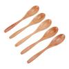 5PCS Wooden Spoons for Honey Coffee Tea Dessert Wood Serving Table Spoon Set for Stirring