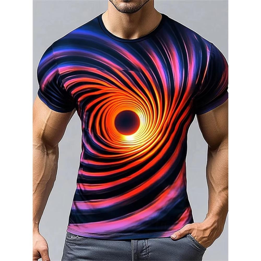 

Funny Optical Illusion Graphic T Shirt For Men 3D Printed Art Abstract T-shirt Y2k Tops Harajuku Fashion Street Unisex Clothing 6XL