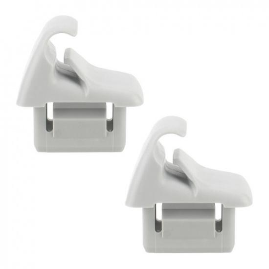 For Mitsubishi Outlander 2x Car Sun Visor Clip Hook Hanger Holder Bracket Gray
