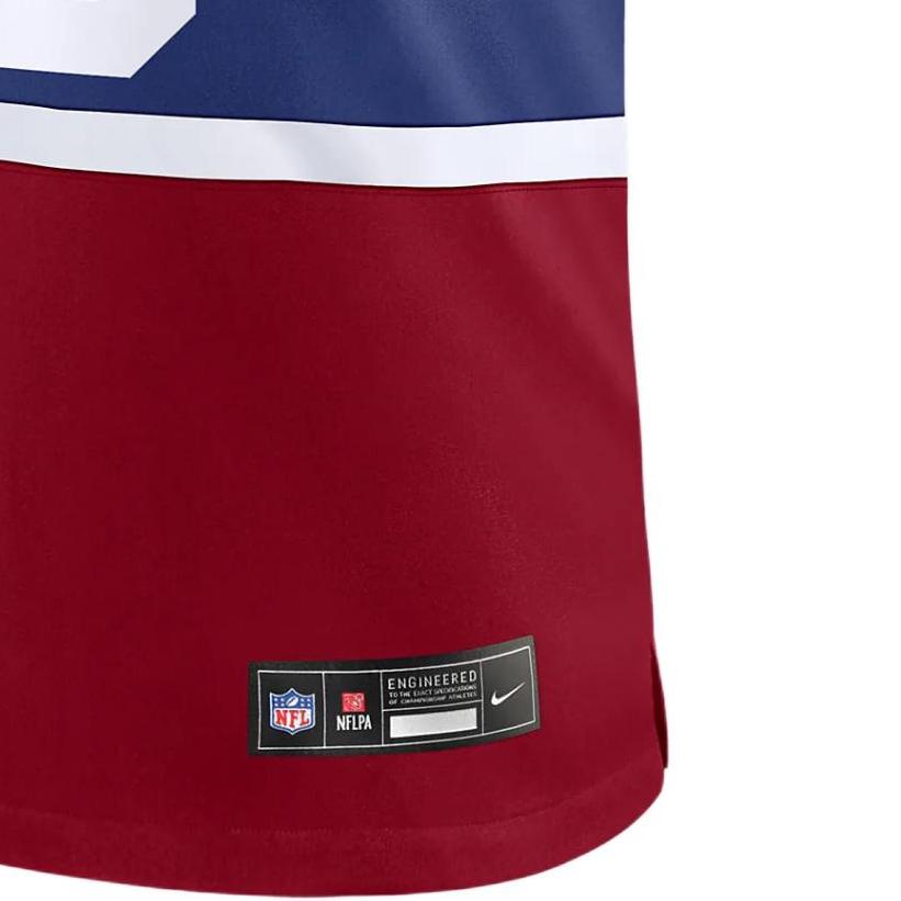 Nike X NFL Daniel Jones New York Giants Letter Number Print Color Block V-Neck Short Sleeve Football Shirt Men tops Red 67NM0AAL8IF-007