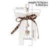 Goth Y2K Lace Bow Key Chain Heart Charm Pendant Kawaii Leopard Key Chain for Bag Accessory Women Trendy Tassel Chain Jewelry