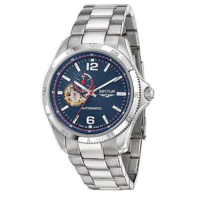 650 Automatico Acciaio Inossidabile Open Heart Quadrante Blu Automatico R3223231001 100M Orologio da Uomo