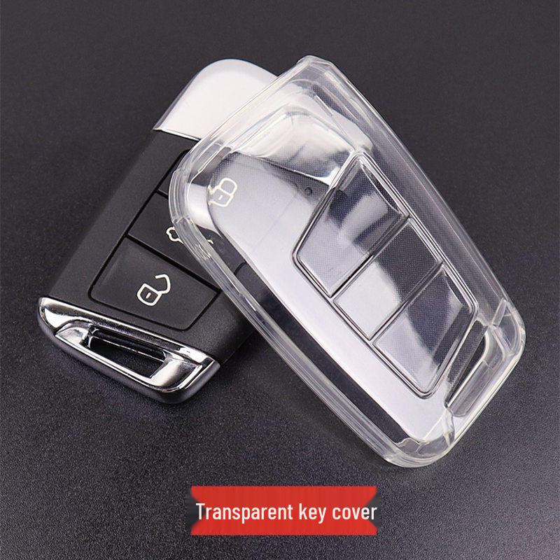 Transparent Key Cover for Volkswagen Passat and Magotan CC, Compatible with New Models, Unisex, Fully Enclosed