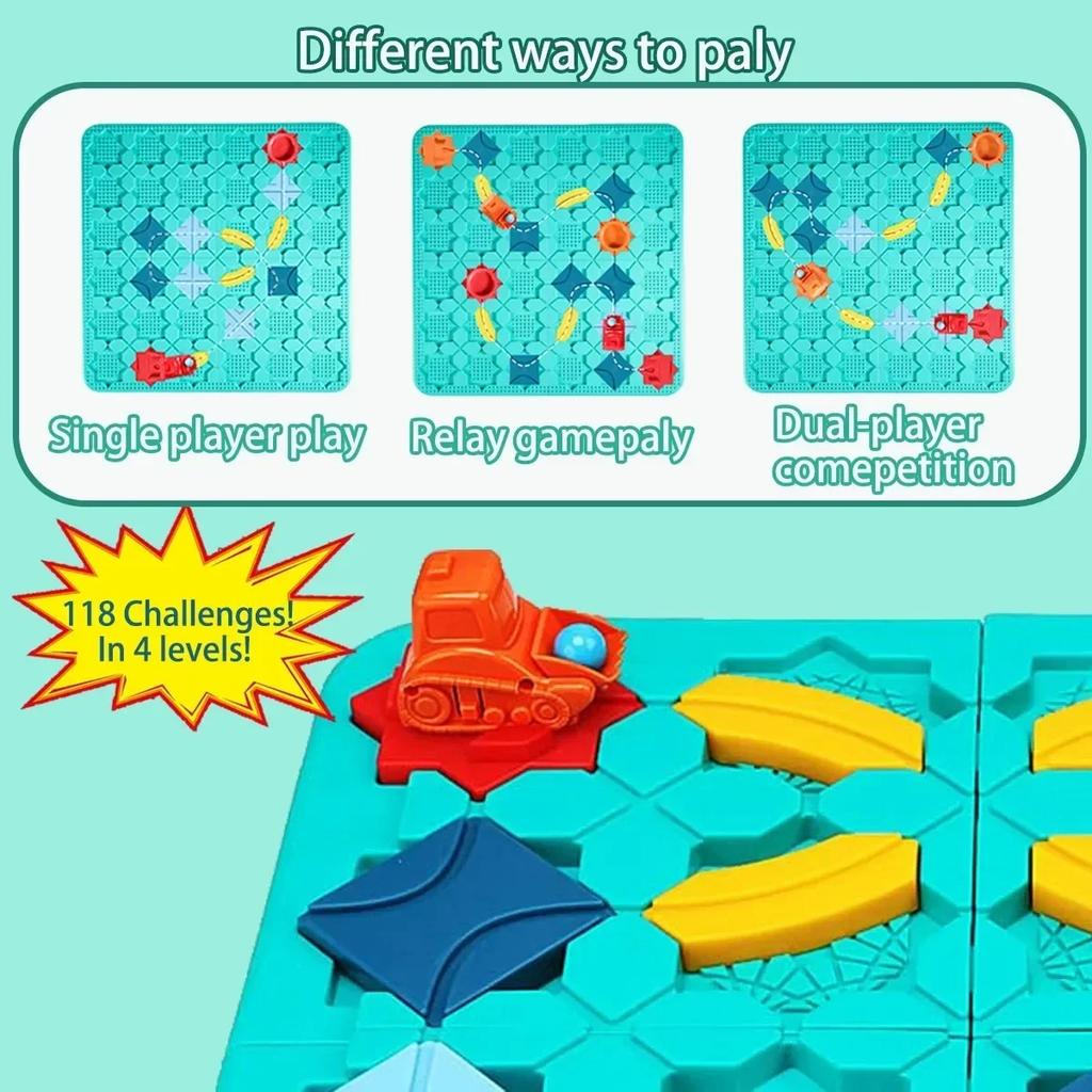 Jouets Éducatifs Montessori Non Toxiques pour Enfants Labyrinthe de Route Jeux de Construction Logique de Route Jeux de Société Familiaux Grands Casse-Têtes Intelligents Jouets