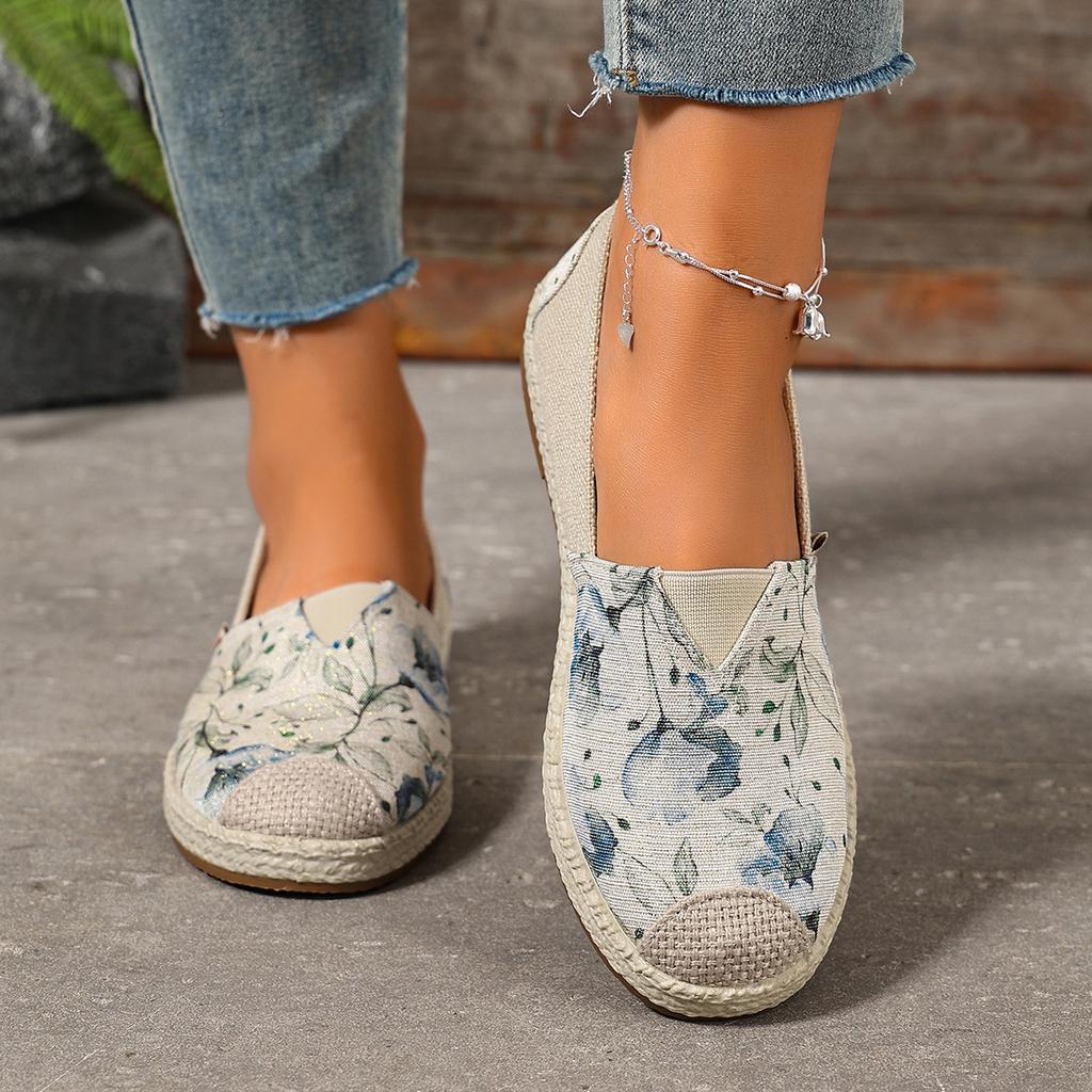 Espadriller Slip-on Skor för Kvinnor Snygga Casual Loafers Plattor Lättviktiga Plattformssneakers Bekväma Vår Sommar Plattor för Arbete Promenader
