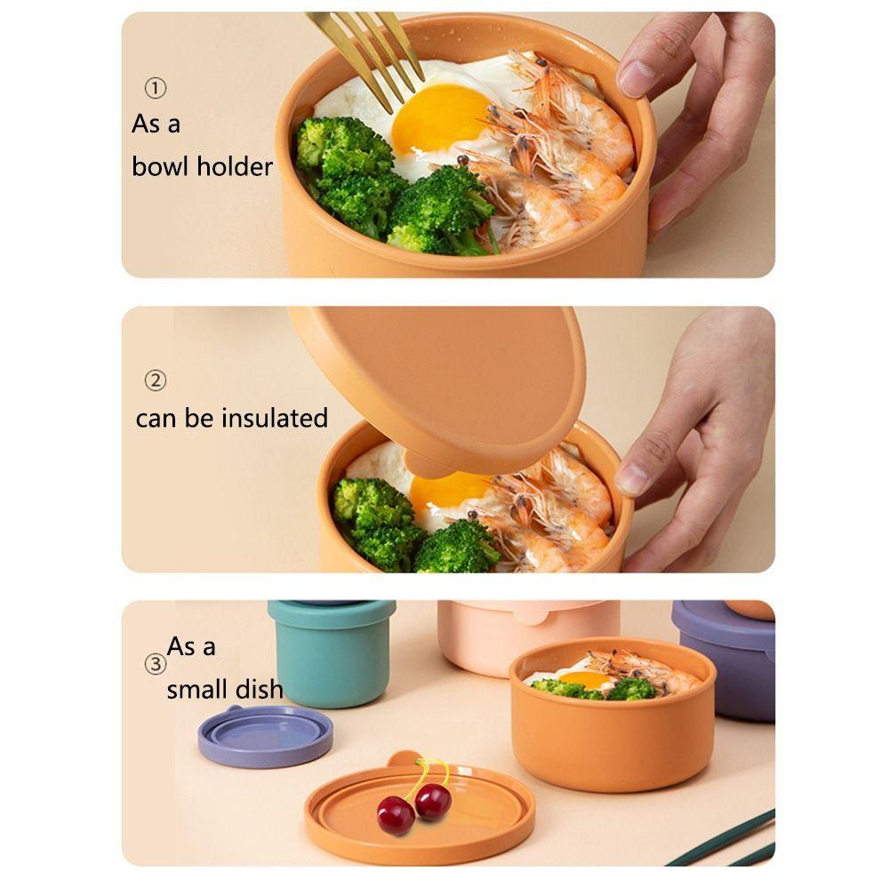 Reusable Lunch Boxes Lids Silicone Bowl Eco-friendly Freezer Molds  Kids