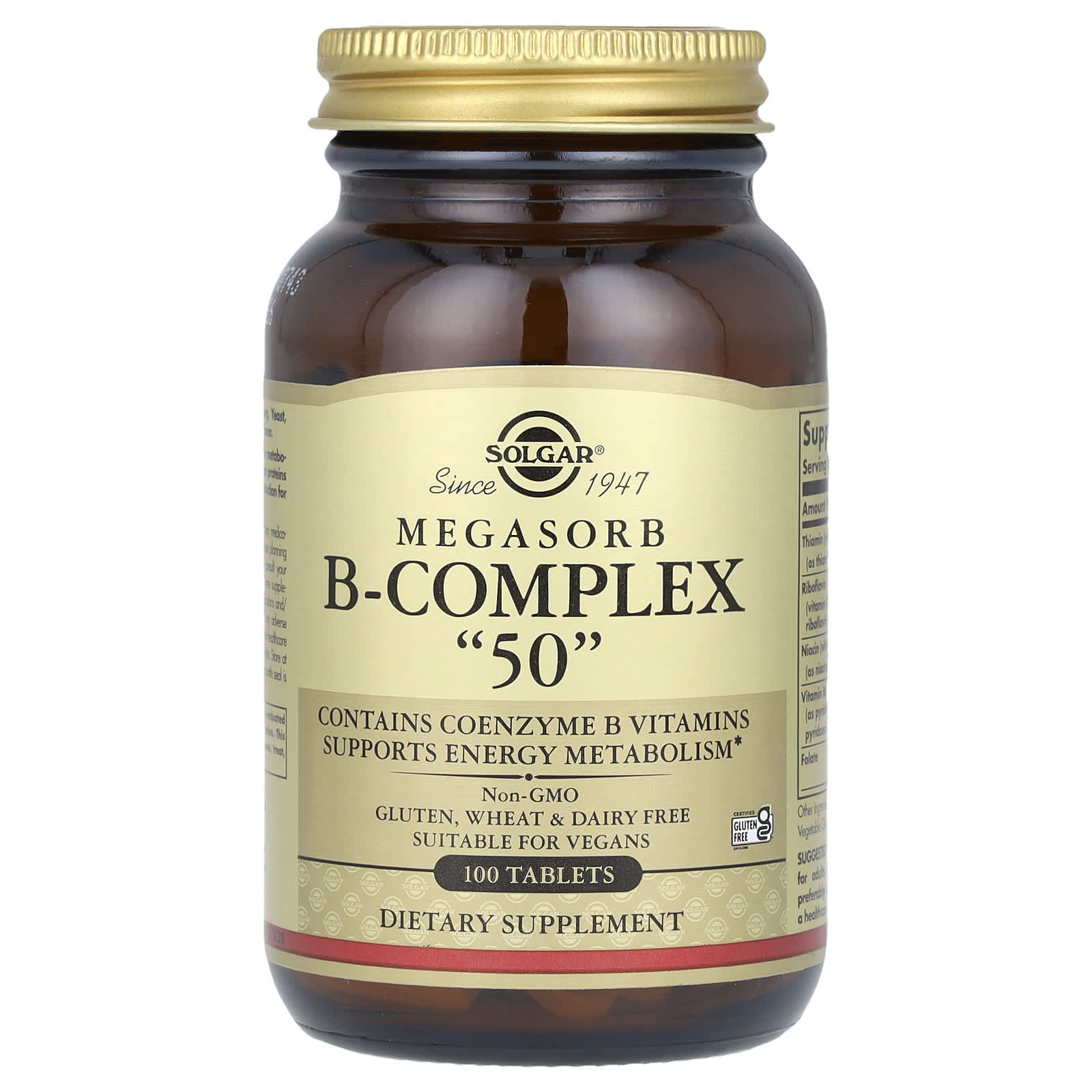 

Solgar, Megasorb B-Complex 50 , 100 tablets