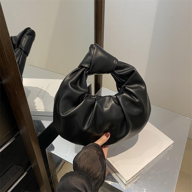 Street trend pleated bag summer new small bag texture women's bag simple small fresh handbag