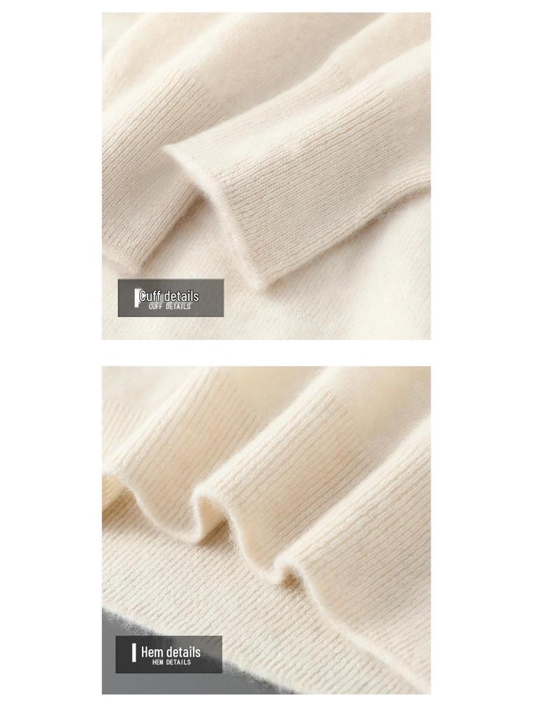 Men's Pure Wool Hoodie - Soft, Comfortable, Long Sleeve Knitwear for Autumn & Winter.