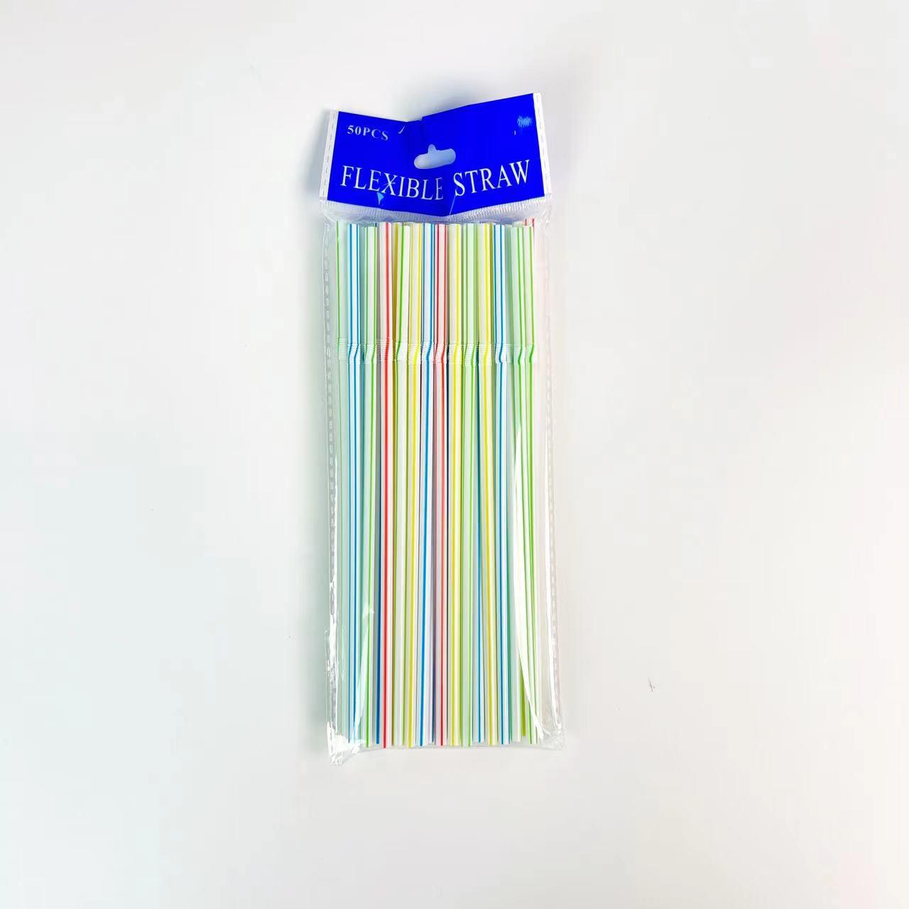 

JiaYan Colorful Bendable PP Drinking Straw - Individually Packaged for Water, Soy Milk, and Milk Tea