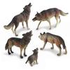 Realistisches PVC-Waldwolf-Modell für Kinder, Lernspielzeug mit Heul- und Jagd-Design