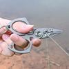 Braided Fishing Line Cutter Rings Openers with Lanyard Fishing Pliers Multifunctional Fishing Tackle Stainless Pliers