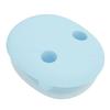 2 In 1 No Mess Snack Container Leak Proof Food Storage Snack Box with Finger Lid Keep Hands Clean Blue