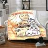 1pc Chiikawa Blanket with Custom Name, Gift, for Men and Women, Soft Blanket, Good for Sofa Bed Couch Travel, Lightweight Flannel Blanket