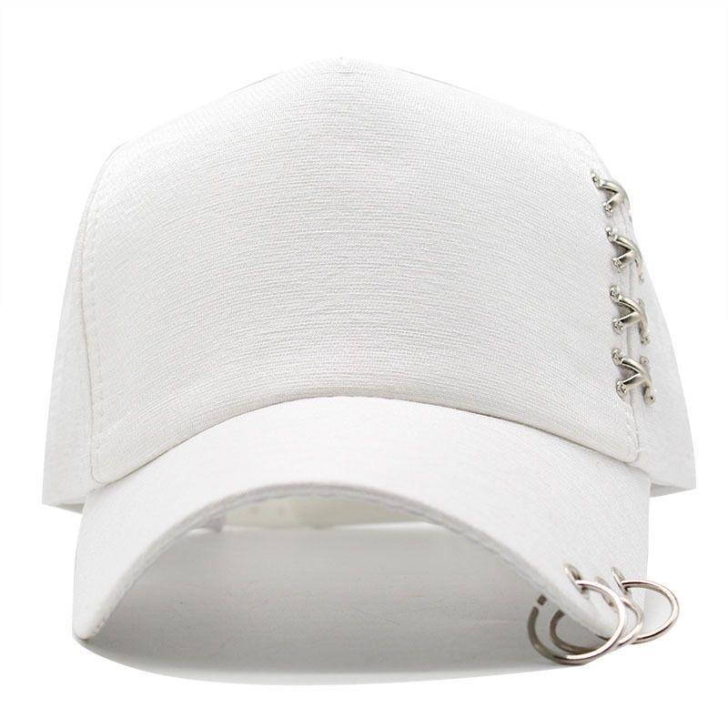 Hot Sale Unisex Y2K Cap Solide Plain Baseball Cap Outstreet Women Cross Metal Decoration Cap Female Trendy Hat