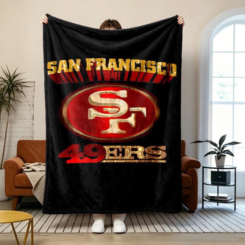 San Francisco 49ers Soft and comfortable flannel Suitable for sofas living rooms outdoor camping travel and also makes a great anniversary gif