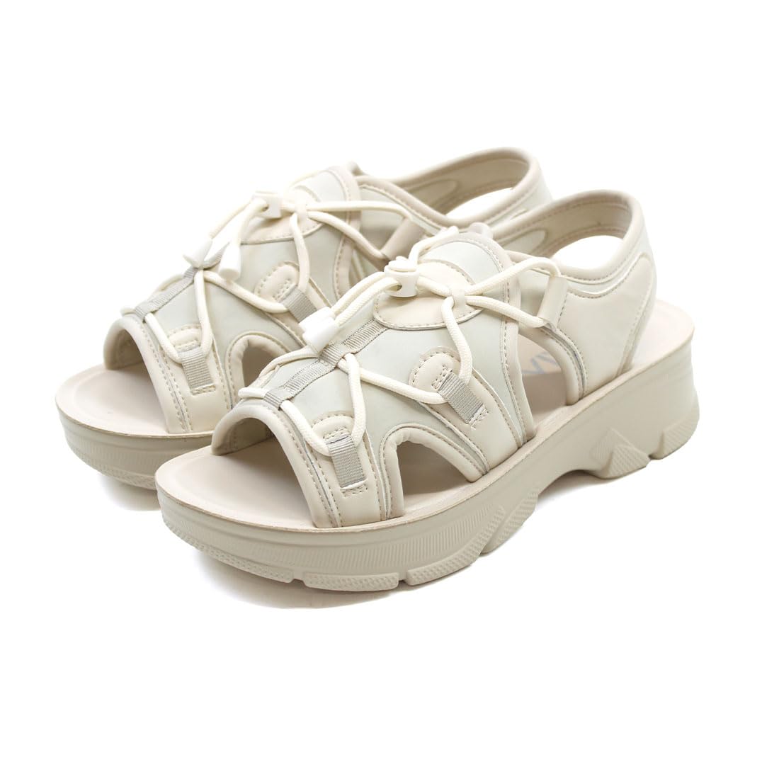 

Мягкие сандалии на платформе для спорта LL [Vivian] женские, сандалии на шнуровке, V31044SM, цвет слоновой кости, (25,0) слоновая кость