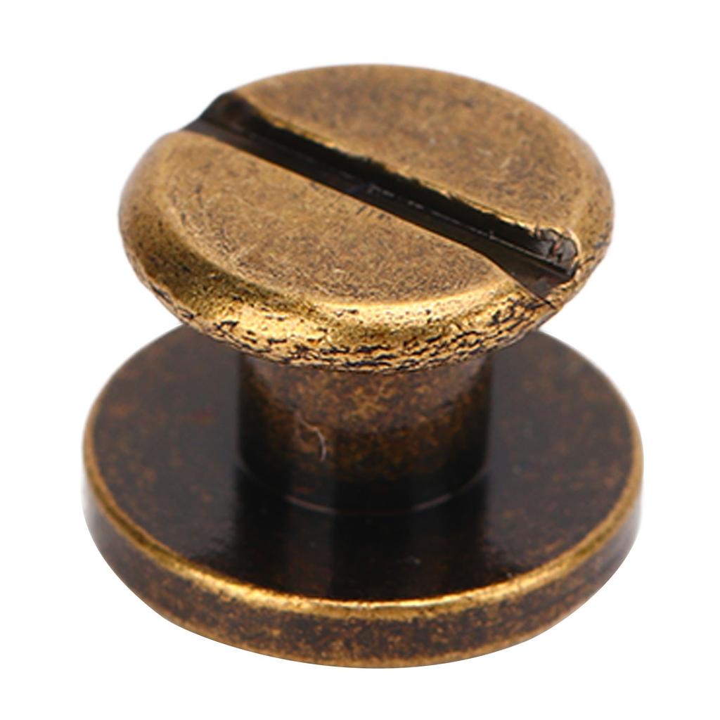 200er Set Buchbindeschrauben 9x5mm Hartes Dickes Messingmaterial Gleichmäßige Beschichtung Buchbindeschrauben Sortiertes Set für Fotoalbum