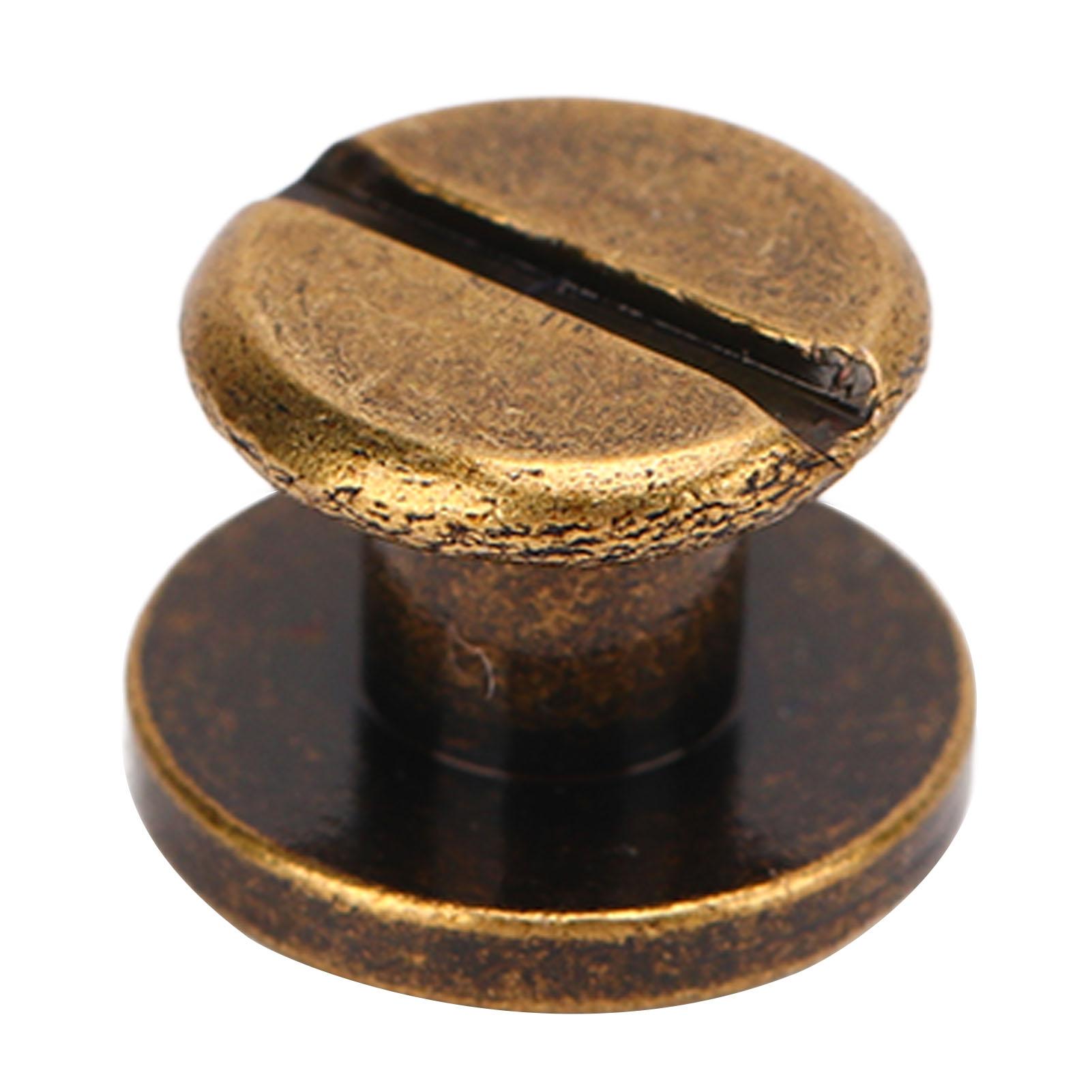 200 Set Book Binding Screw 9x5mm Hard Thick Brass Material Uniform Coating Binding Screws Assorted Kit for Photo Album